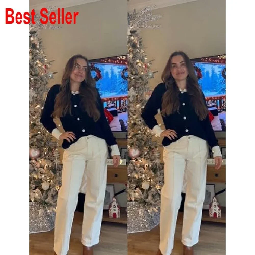 Cropped Cardigan Sweater Button-Up Long Sleeve Knitted Jacket Chic Y2K